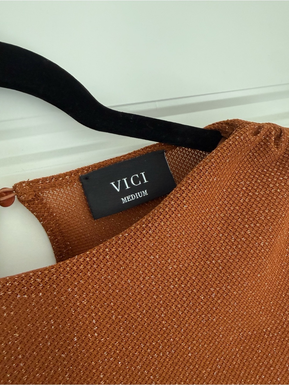 VICI Long-Sleeve Ruched Maxi Dress in Rust - Picture 4 of 4